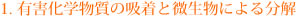 1. 有害化学物質の吸着と微生物による分解