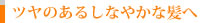 ツヤのあるしなやかな髪へ