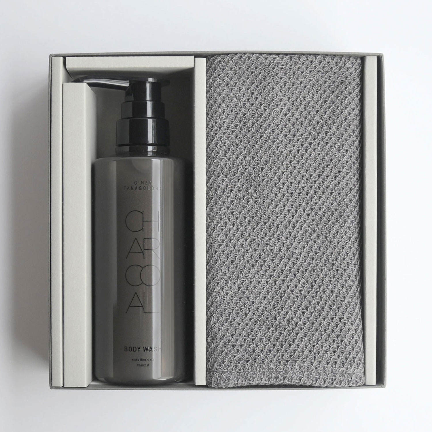 チャコールボディウォッシュ& ボディタオルギフトセット