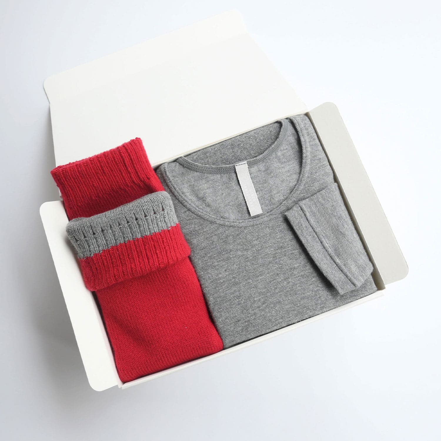 チャコールインナー/長袖＆ニットルームソックス